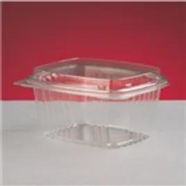 Deli Container Hinged With Dome Lid 16 OZ PET Clear Square 200/Case