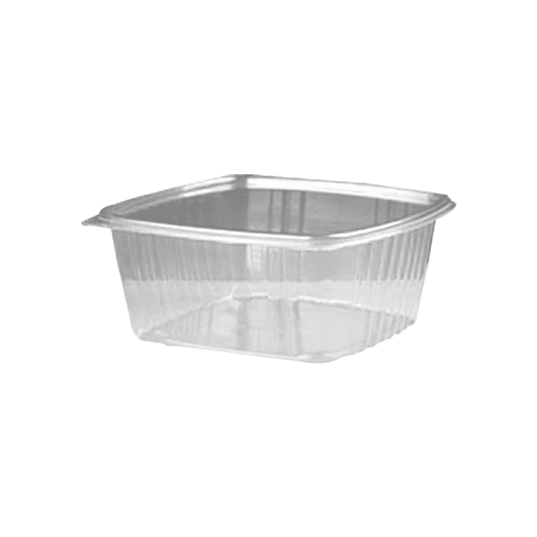 Deli Container Hinged 64 OZ PET Clear 200/Case