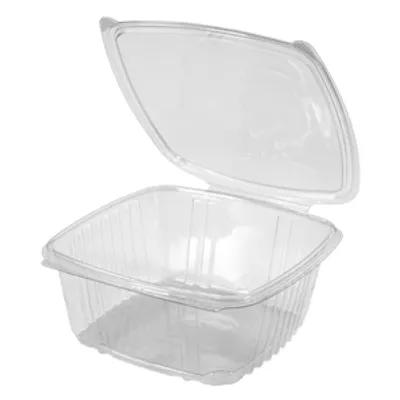 Deli Container Hinged 64 OZ PET Clear 200/Case