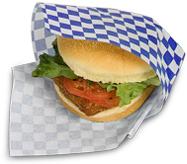 Bagcraft® Sheet 12X12 IN Dry Wax Paper Blue Check Grease Resistant 5000/Case