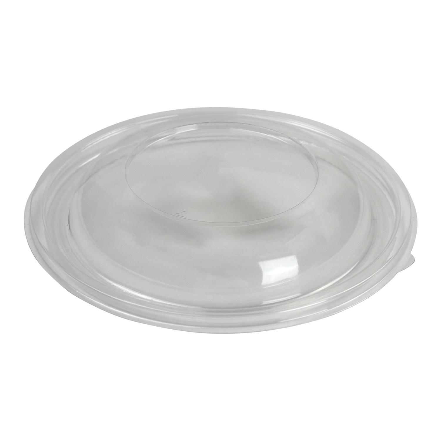 Lid Dome Medium (MED) 7.5X1 IN 1 Compartment PET Clear Round For 18-24-32 OZ Bowl Unhinged 300/Case