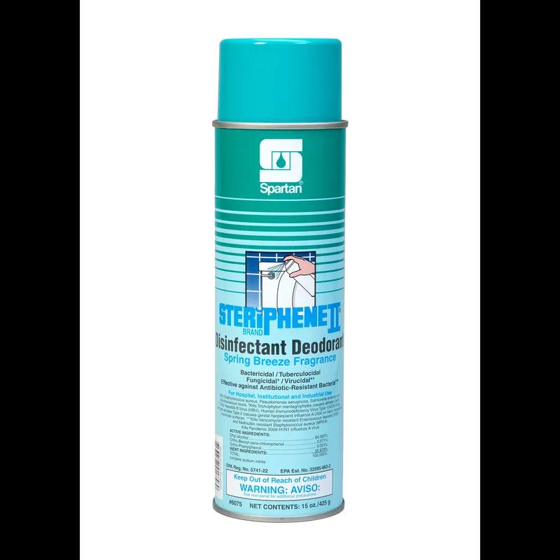 Steriphene II® Brand Disinfectant Deodorant (Spring Breeze Fragrance) 20 FLOZ Multi Surface Alkaline Aerosol RTU 12/Case