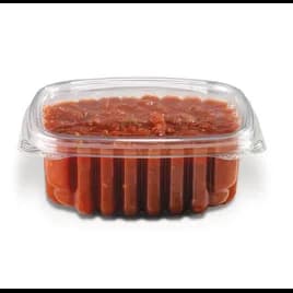 Crystal Seal® Deli Container Hinged With Flat Lid 12 OZ PET Clear Square 250/Case