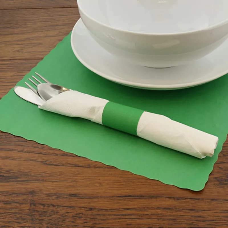 Napkin Bands Green Paper 2500 Count/Pack 8 Packs/Case 20000 Count/Case