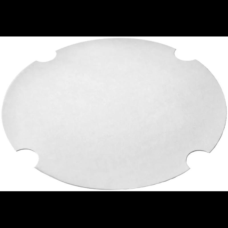 Lid Flat Paper White Round For 130 OZ Container 200/Case
