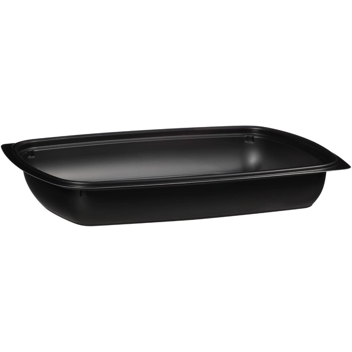 Take-Out Container Base Large (LG) 11X8X1.6 IN PP Black Rectangle 150/Case