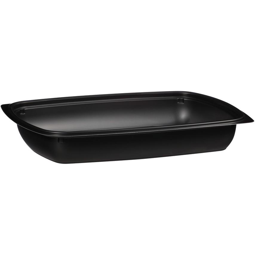 Take-Out Container Base Large (LG) 11X8X1.6 IN PP Black Rectangle 150/Case