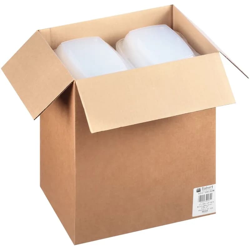 Lid Dome Large (LG) 11.13X8X1.88 IN PP Clear Rectangle For 46 OZ Container 150/Case