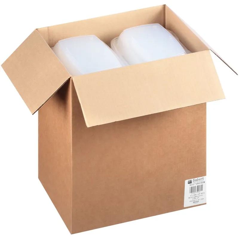 Lid Dome Large (LG) 11.13X8X1.88 IN PP Clear Rectangle For 46 OZ Container 150/Case