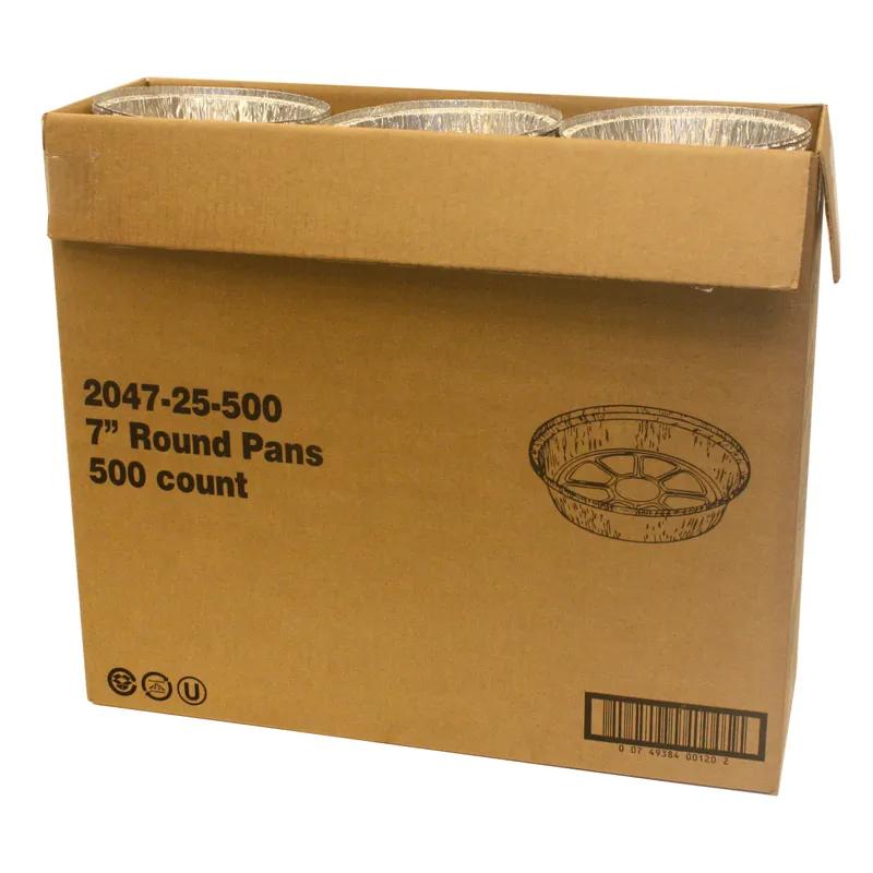 Take-Out Container Base 7X1.75 IN Aluminum Silver Round 500/Case