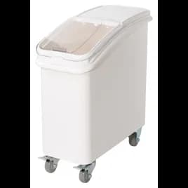 Ingredient Bin 13X29.25X28 IN 21 GAL Plastic With Brake Scoop 1/Each