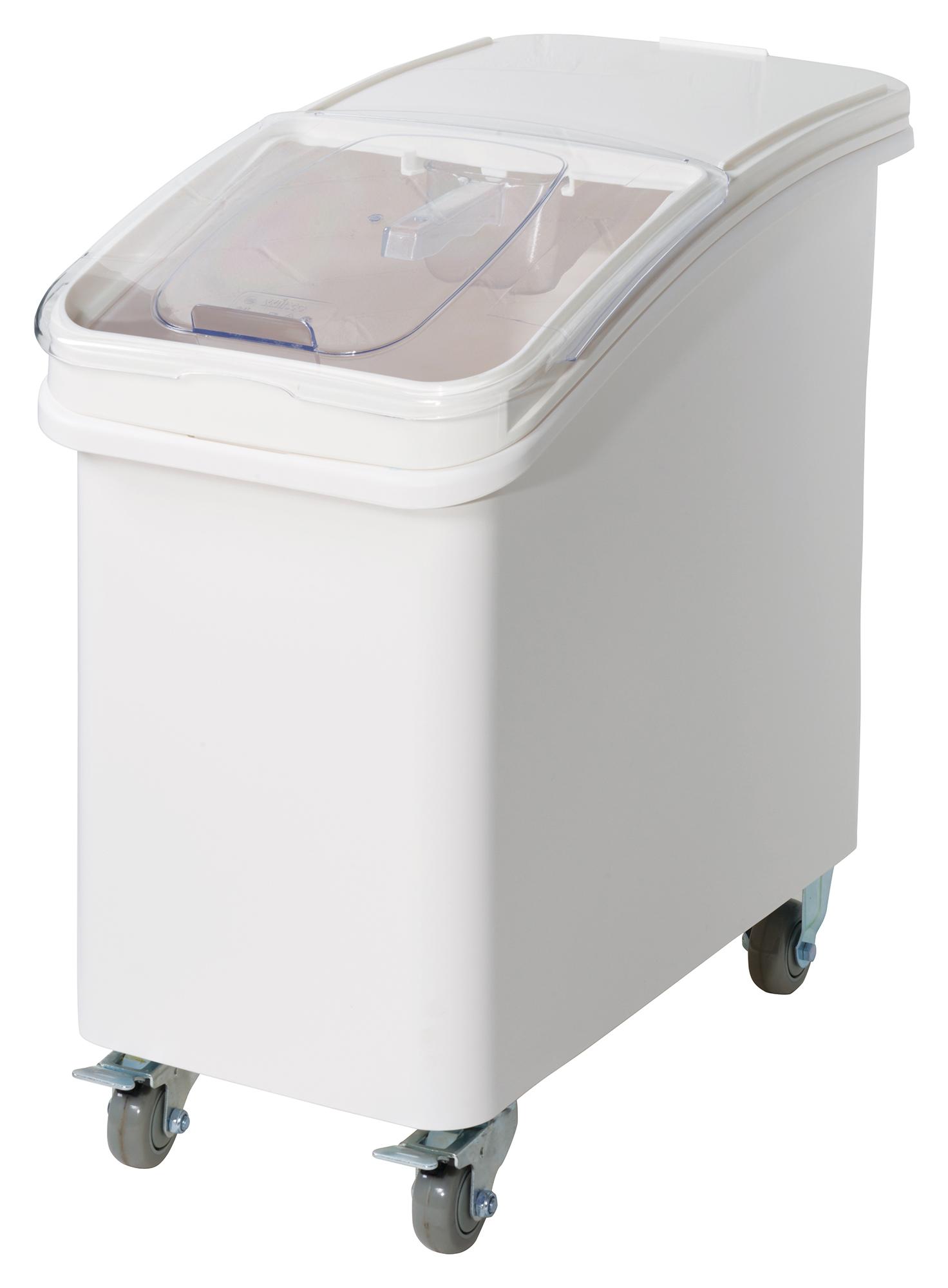 Ingredient Bin 15.5X29.5X28 IN 27 GAL Plastic With Brake Casters and Scoop 1/Each