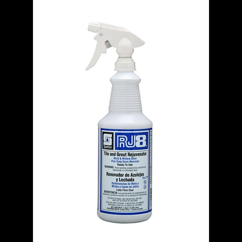 RJ8® Mint Tile & Grout Cleaner 1 QT Multi Surface Alkaline RTU Rejuvenator 12/Case