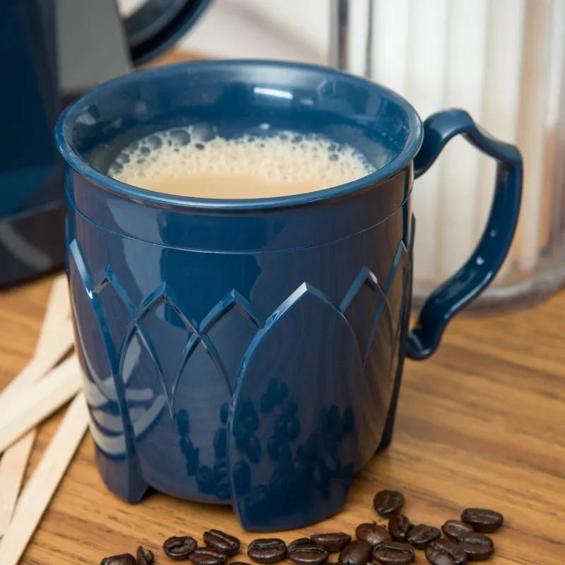 Dinex® Fenwick Mug 8 FLOZ PP PE Dark Blue 48/Case
