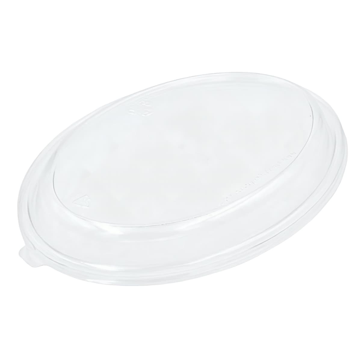 TreeSaver Lid Dome 1 Compartment PET Clear Oval For 24 OZ Bowl Unhinged 300/Case