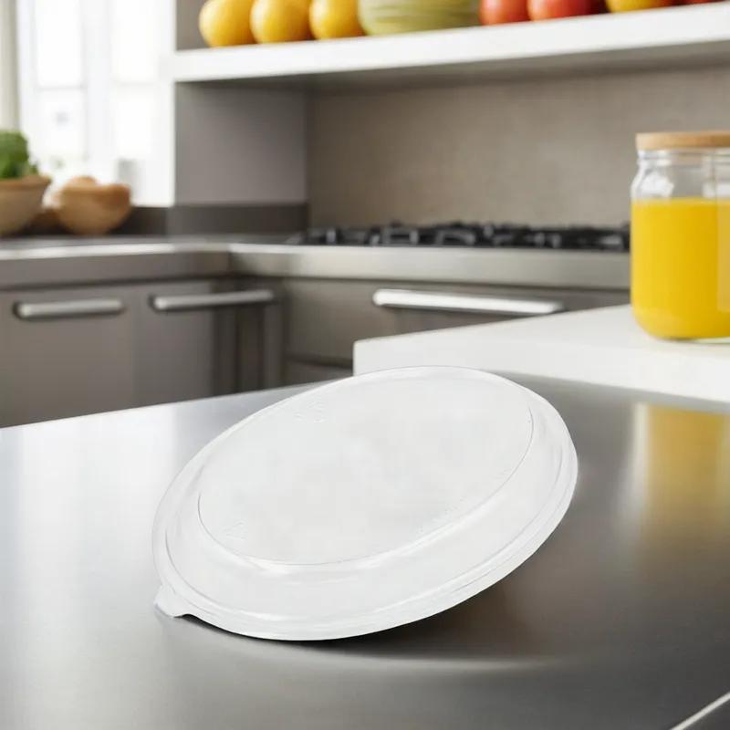 TreeSaver Lid Dome 1 Compartment PET Clear Oval For 24 OZ Bowl Unhinged 300/Case