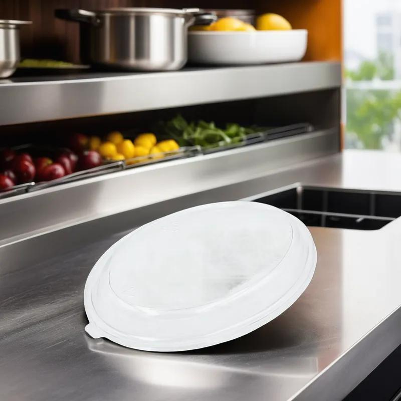 TreeSaver Lid Dome 1 Compartment PET Clear Oval For 24 OZ Bowl Unhinged 300/Case