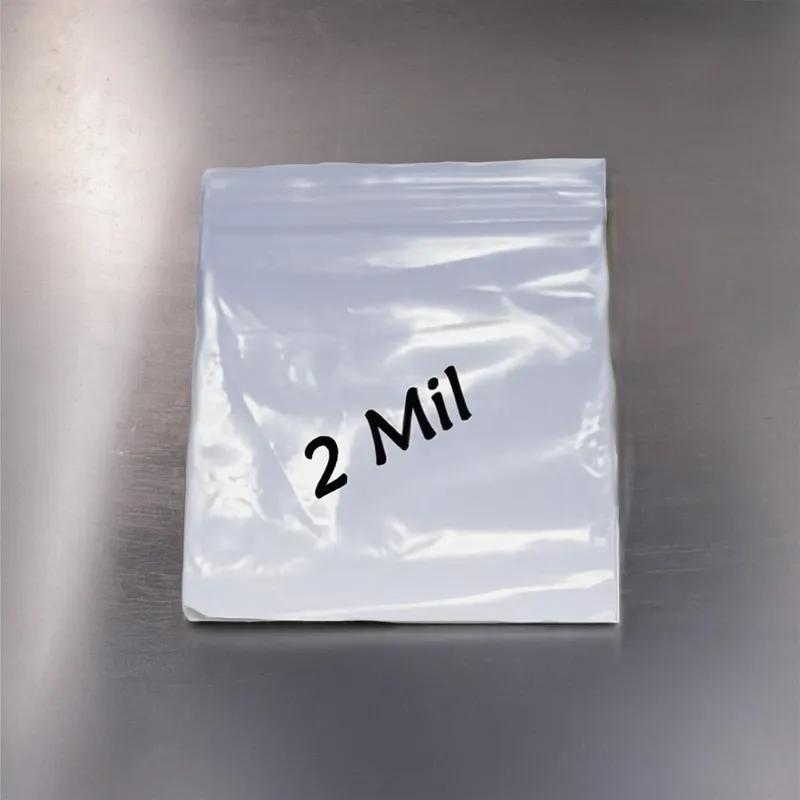 Bag 2X3 IN Plastic 2MIL With Reclosable Zip Seal Closure 1000/Case