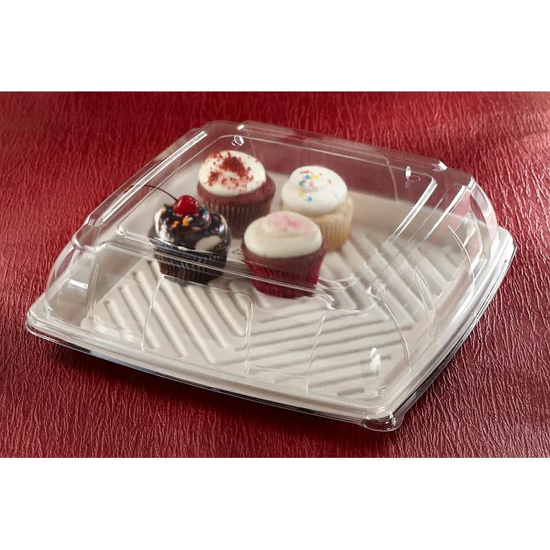 Lid 14.47X14.47X3.54 IN PET Clear Square For Platter 25/Case