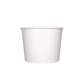 Karat® Food Container Base 32 OZ Double Wall Poly-Coated Paper White Round Tall 500/Case