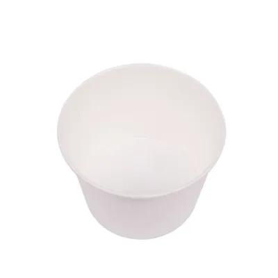 Karat® Food Container Base 32 OZ Double Wall Poly-Coated Paper White Round Tall 500/Case