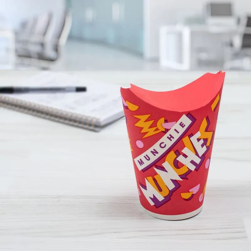 Solo® French Fry Cup & Scoop 5.847X2.529 IN Treated Paper Multicolor 50 Count/Pack 20 Packs/Case 1000 Count/Case