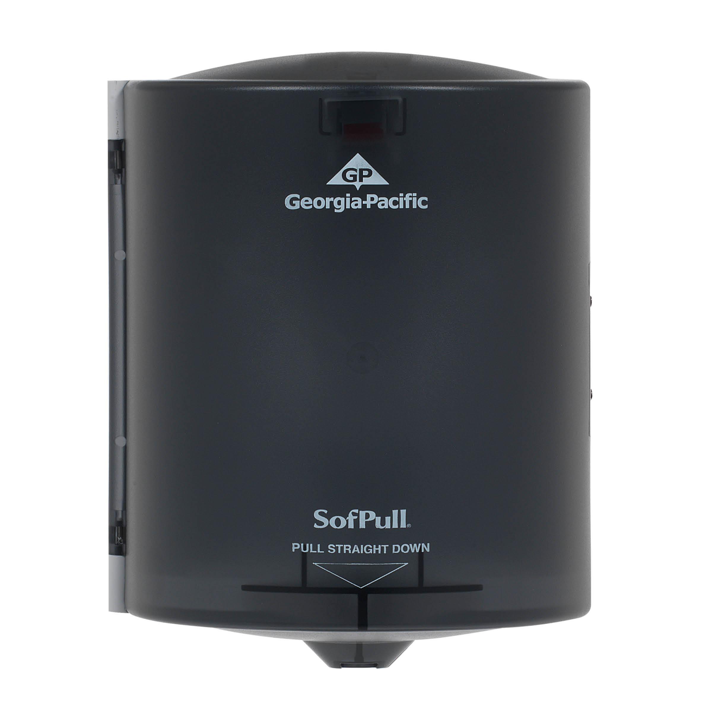 Sofpull® Paper Towel Dispenser 8.75X9.25X11.5 IN Wall Mount Translucent Smoke Centerpull Regular Capacity 1/Each