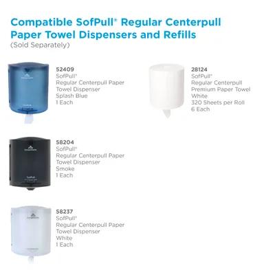 Sofpull® Paper Towel Dispenser 8.75X9.25X11.5 IN Wall Mount Translucent Smoke Centerpull Regular Capacity 1/Each