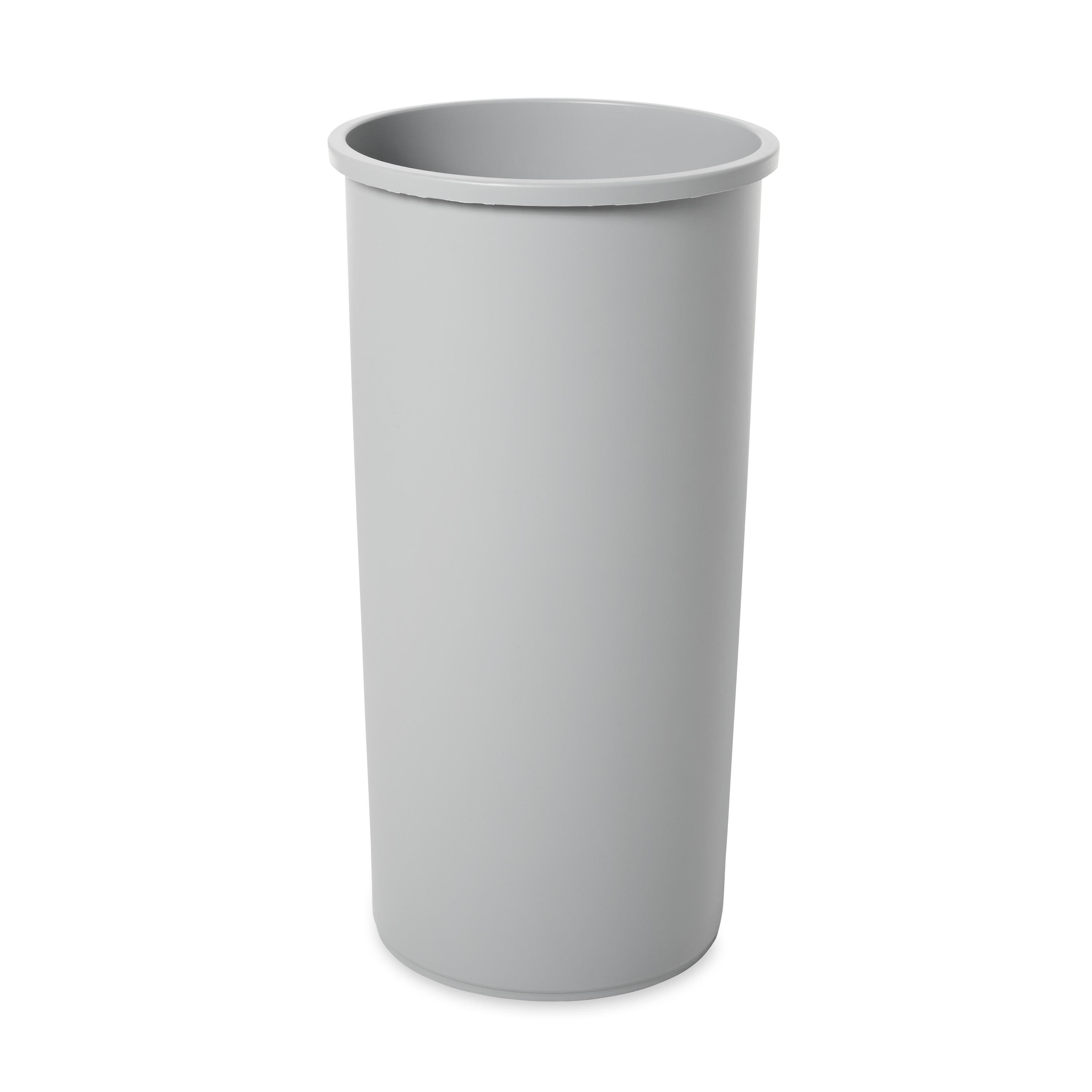 Untouchable® 1-Stream Trash Can 15.75X15.75X30.13 IN 22 GAL 88 QT Gray Round Resin Stationary 1/Each