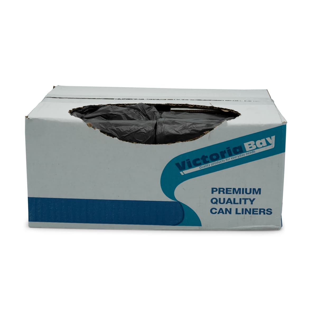 Victoria Bay Can Liner 43X47 IN Black Plastic 1.5MIL Extra Heavy Coreless 100/Case