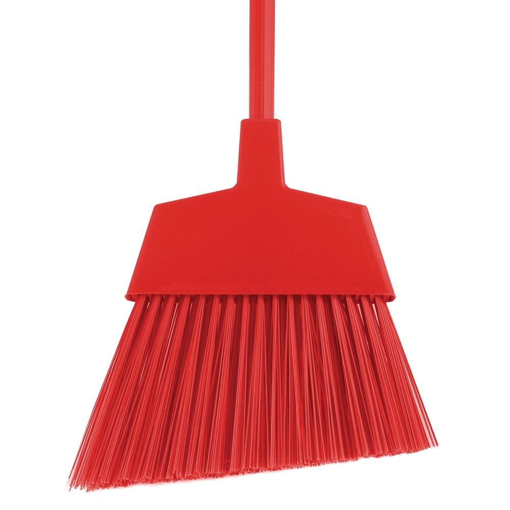 MaxiClean® Broom Large (LG) 48IN Red Steel PET With 12IN Head Angled Unflagged 1/Each