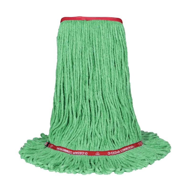 MaxiClean® Mop Head Large (LG) 17.5X6X1 IN Green Cotton Synthetic Blend 4PLY Loop End 5 IN Headband 1/Each