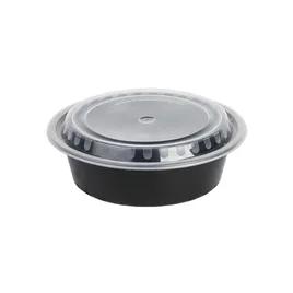 Take-Out Container Base & Lid Combo 32 OZ Plastic Round 150/Case