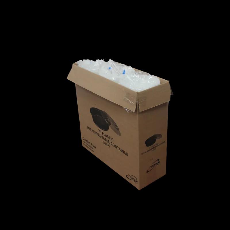 Take-Out Container Base & Lid Combo 32 OZ Plastic Round 150/Case