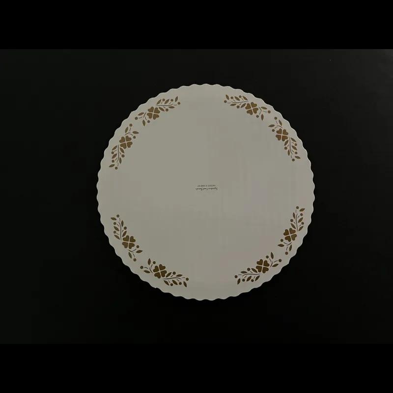 Signature Food Boards® Cake Circle Cake Base 8 IN Corrugated Cardboard Gold Round Heavy Duty 32ECT 250/Case