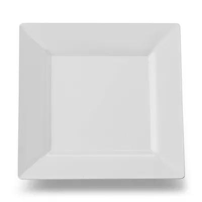 Plate 6.5X6.5 IN Plastic White Square 120/Case