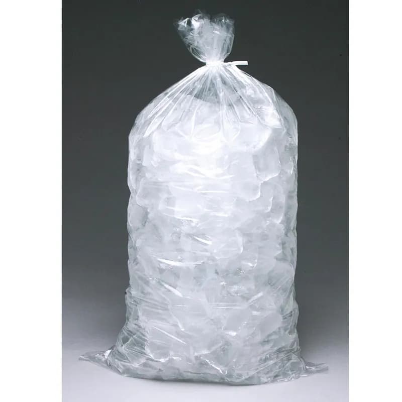 Ice Bag 13.5X28 IN 20 LB Metallocene (MET) 1.75MIL Clear Plain With Open Ended Closure 500/Case