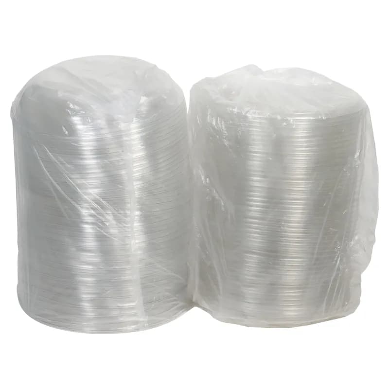 Bowl & Lid Combo With Dome Lid 40 OZ RPET Clear Swirl Design Round Hinged 100/Case