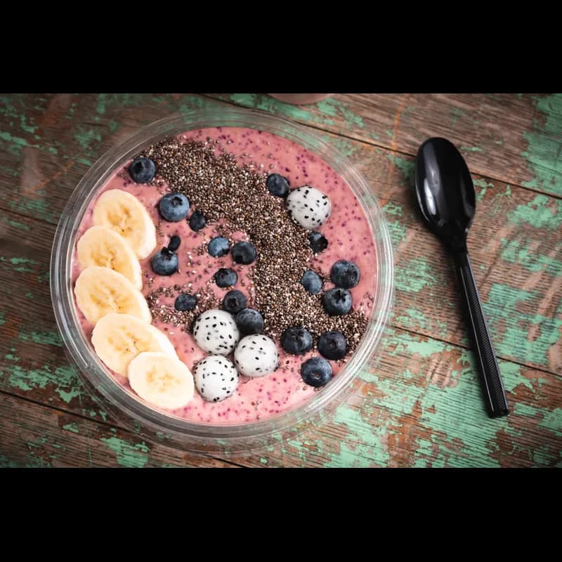 Bowl & Lid Combo With Dome Lid 40 OZ RPET Clear Swirl Design Round Hinged 100/Case