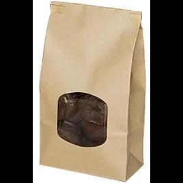 Bagcraft® Bag 4.75X2.5X9.5 IN 1 LB Kraft With Tin Ties Closure With Window 500/Case