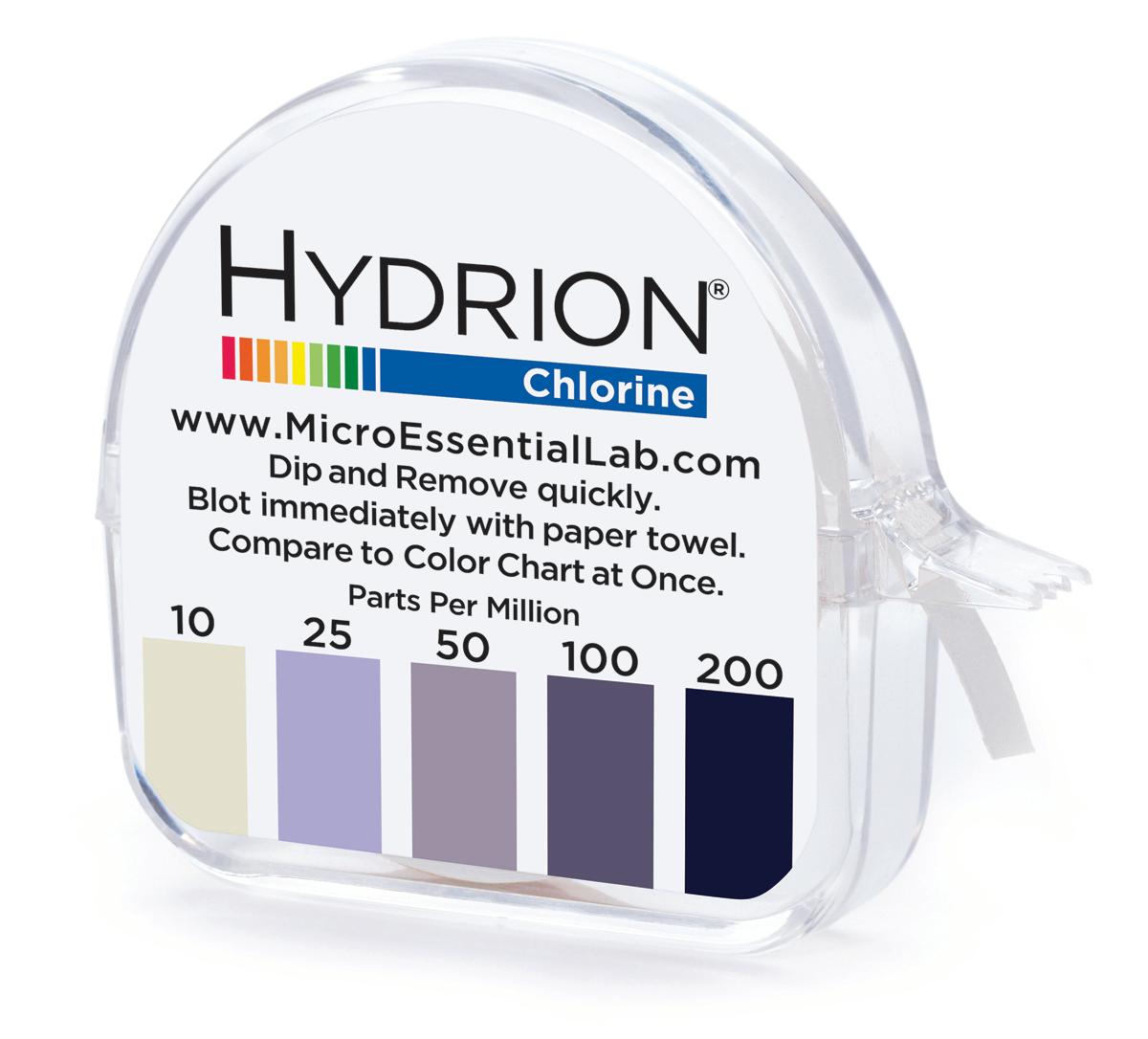 Hydrion® Chlorine Test Strips Kit 1/Each