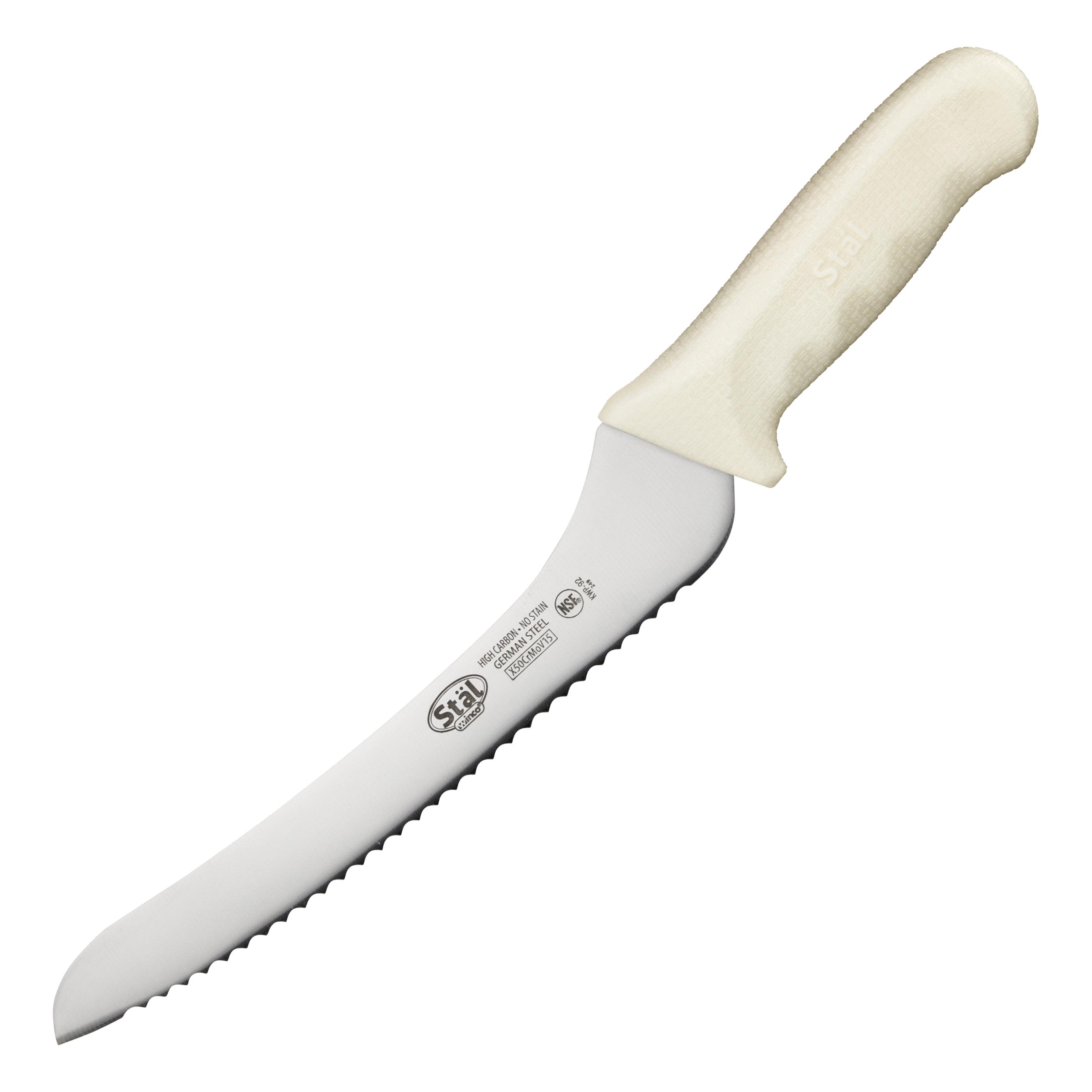 Knife Polypropylene (PP) Stainless Steel White Offset Handle 1/Each