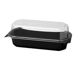 Solo® Creative Carryouts® BoxLine™ Hoagie & Sub Take-Out Container Hinged With Dome Lid 8X4.46X3.15 IN PS Clear 200/Case