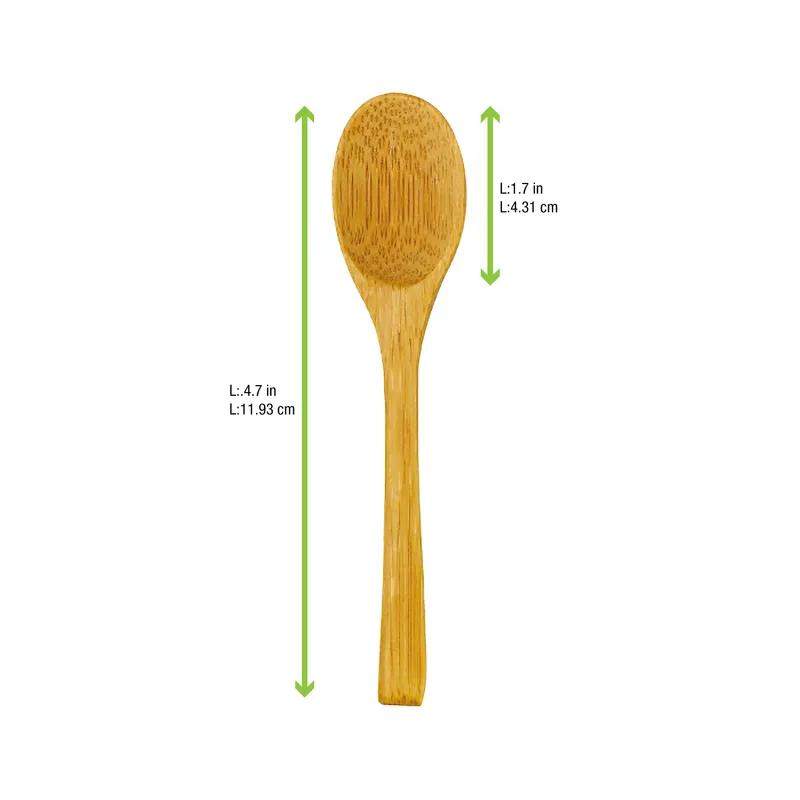Spoon 4.7 IN Bamboo Natural 50 Count/Pack 5 Packs/Case 250 Count/Case