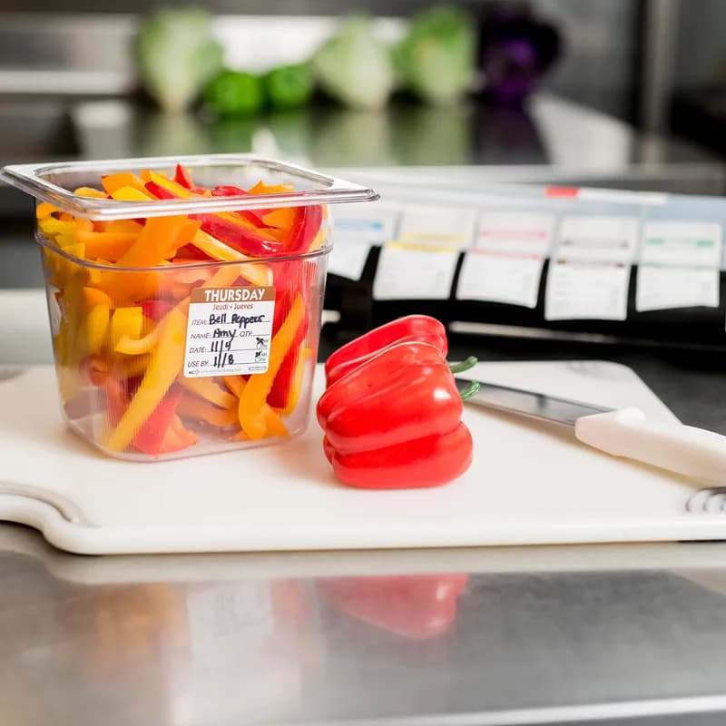 Thursday Prep Item Date Use Trilingual Label 2X2 IN Brown Square Removable 500/Roll