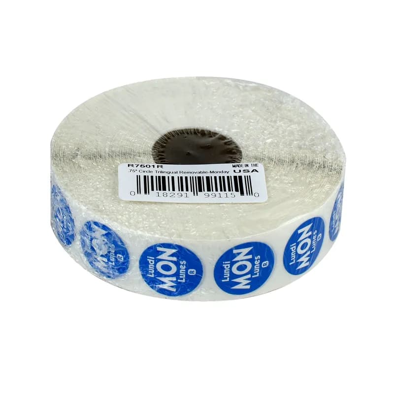 Monday Label 0.75 IN Round Permanent Dot 2000/Roll