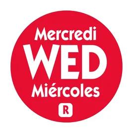 Wednesday Label 0.75 IN Round Permanent Dot 2000/Roll