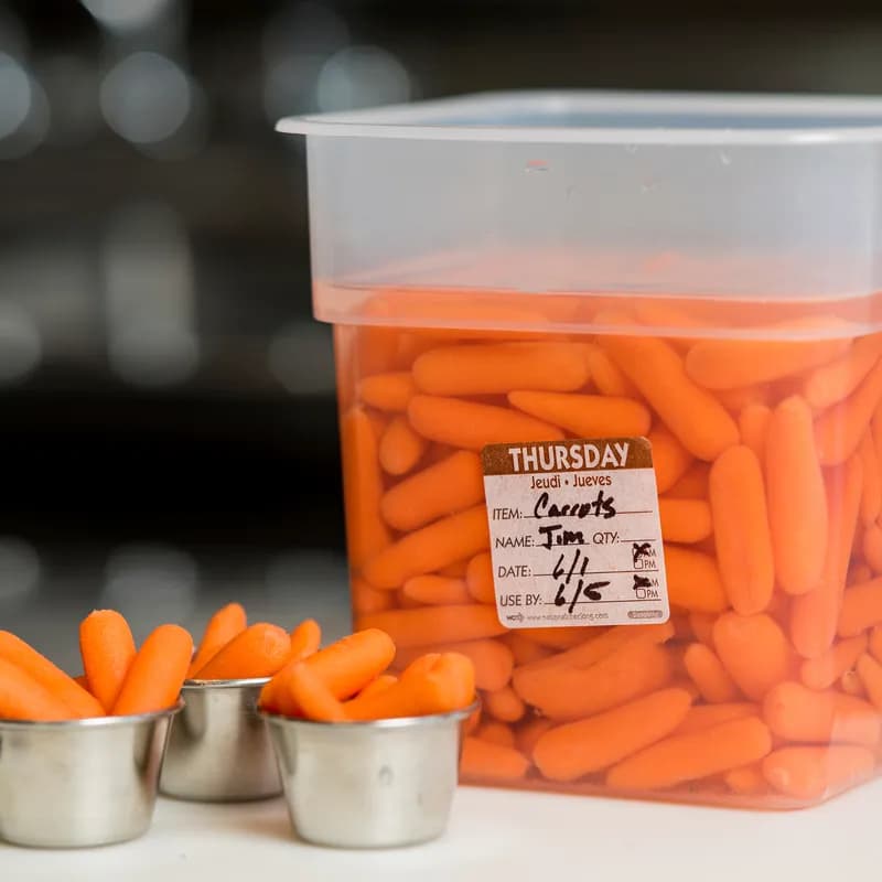 Thursday Prep Item Date Use Trilingual Label 2X2 IN Brown Square Dissolvable 250/Roll