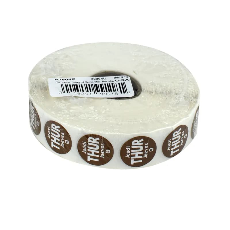 Thursday Label 0.75 IN Round Permanent Dot 2000/Roll