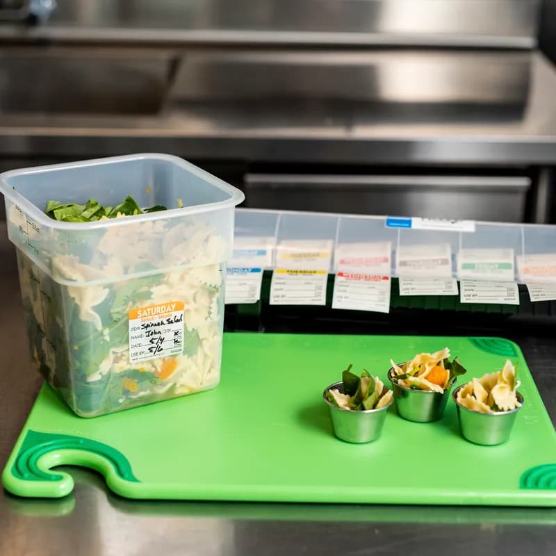 Saturday Prep Item Date Use Trilingual Label 2X2 IN Orange Square Dissolvable 250/Roll